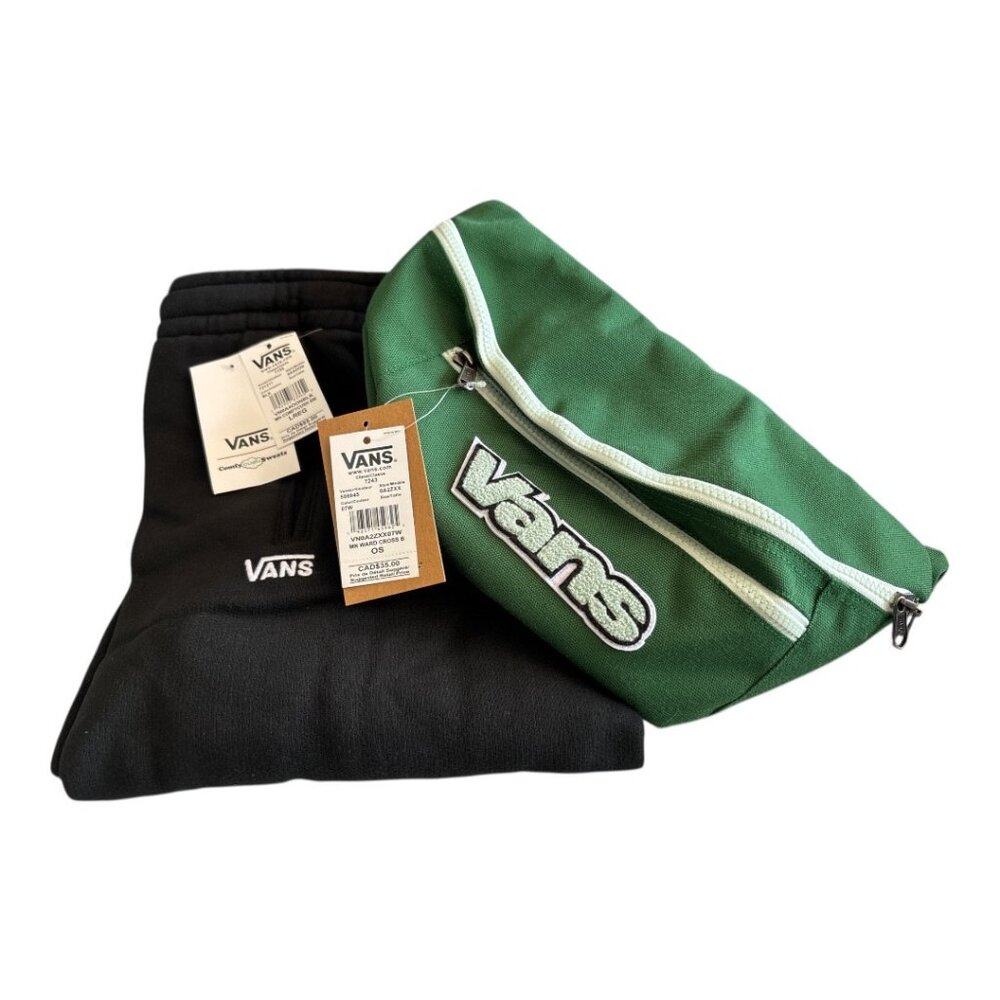 Vans Track Pants and Ward Cross Body Bag Bundle